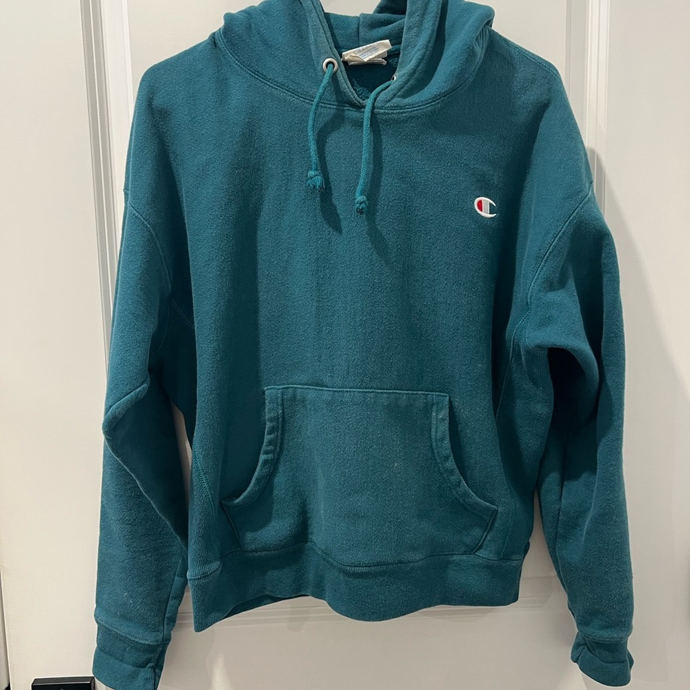 Champion Deep Teal Pullover Hoodie